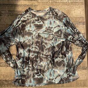 Habit Men's Long Sleeve Sun Protectant Shirt - Blue and Gray